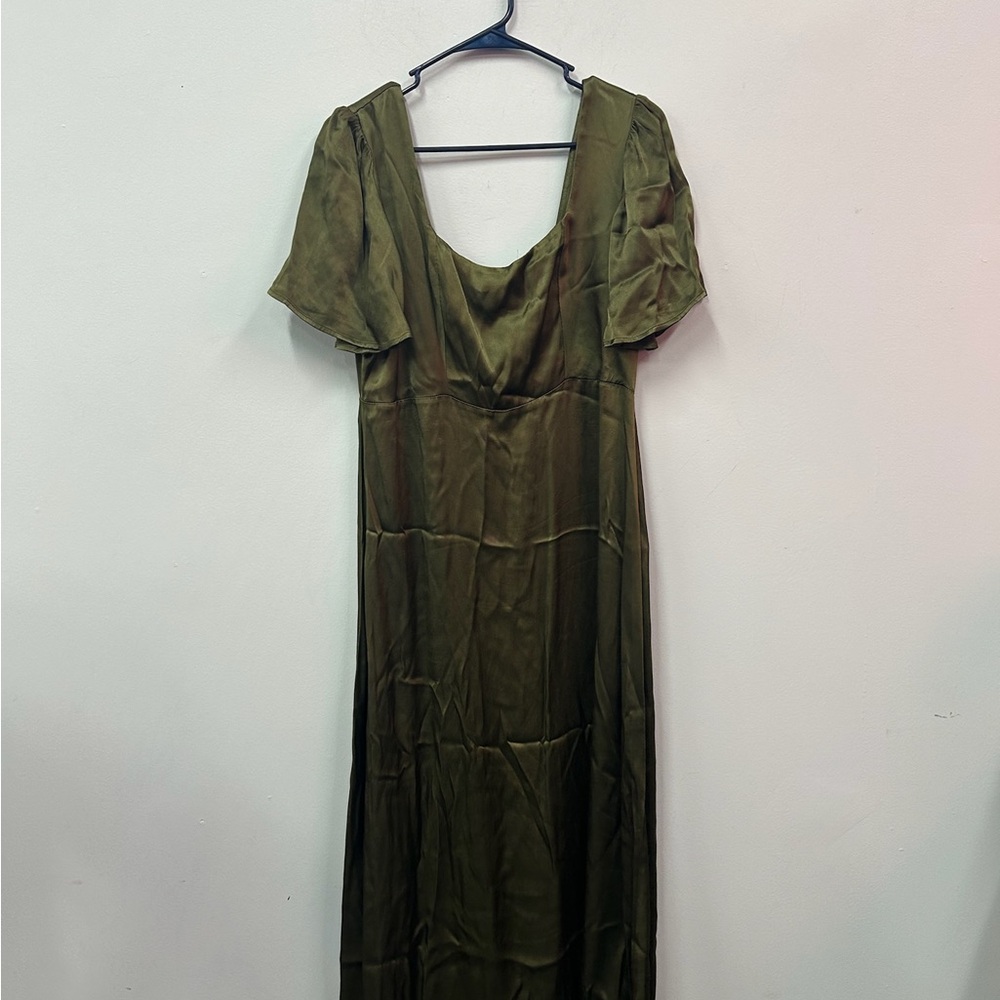 Nobody’s Child Olive Green Maxi Dress Size 8